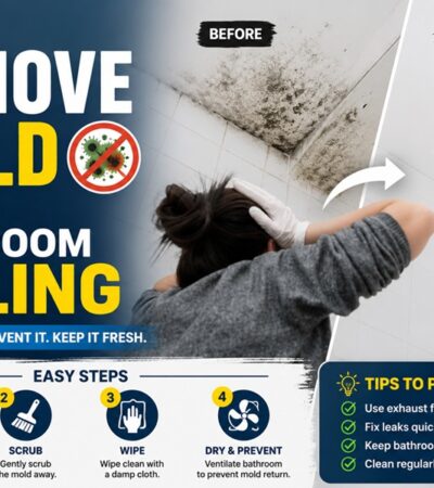 how to remove mold from bathroom ceiling