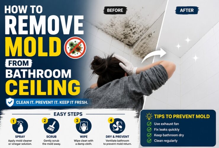 how to remove mold from bathroom ceiling