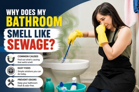 why does my bathroom smell like sewage