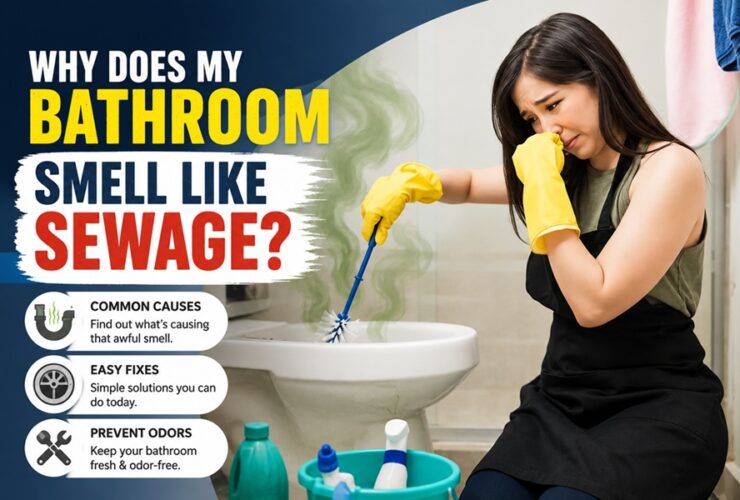 why does my bathroom smell like sewage